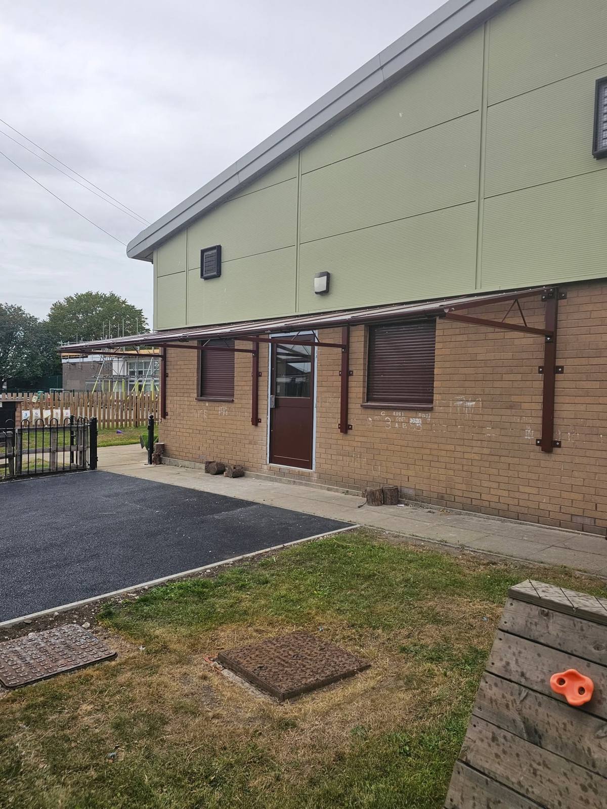 Playground canopy at Moss Valley Primary, Manchester